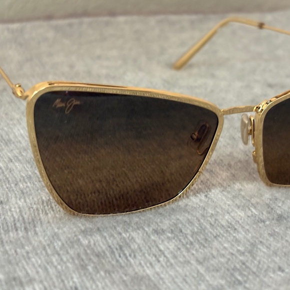 Maui Jim Puakenikeni MJ 823-16 Polarized Gold Metal Sunglasses w/ Case-NWOT main image 12